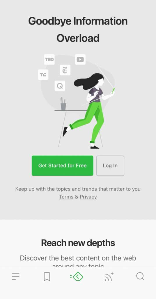 Feedlyアカウントをスマートフォンのアプリで作成する