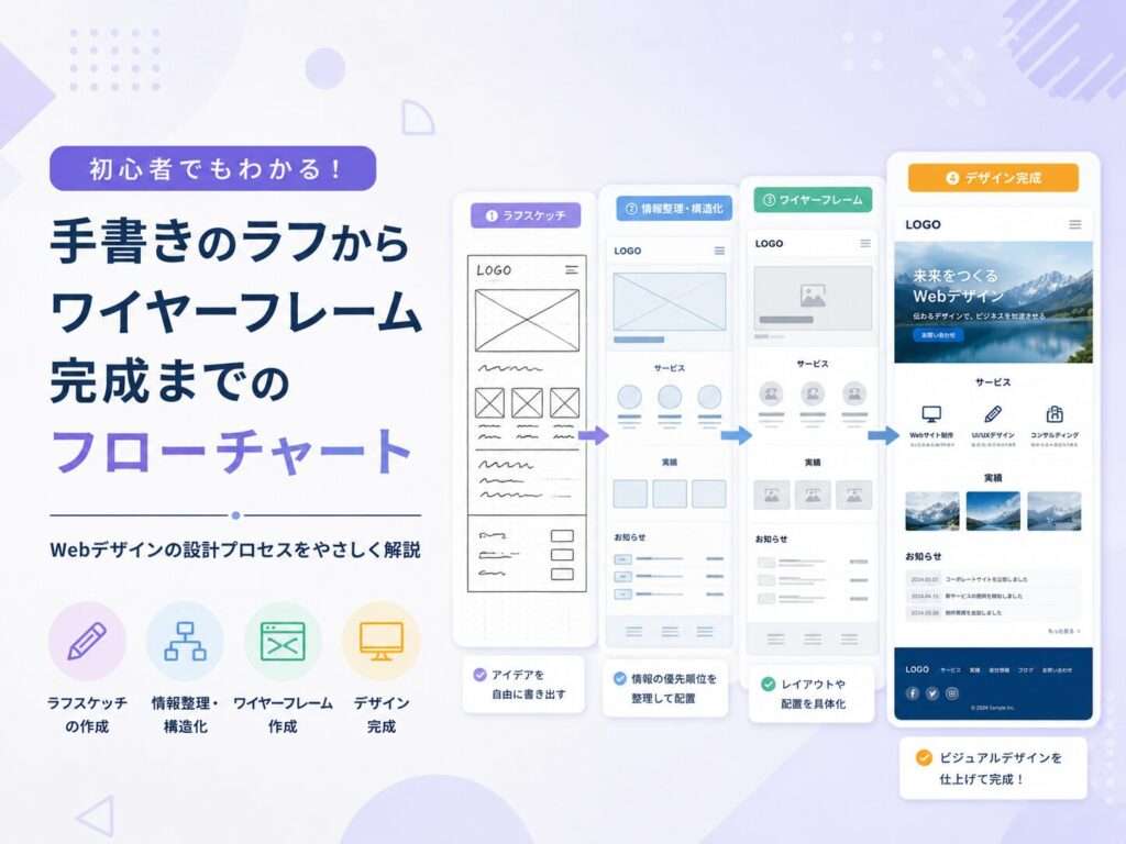 Webページデザイン完全ガイド〜手書きラフからワイヤーフレームへの清書フロー〜