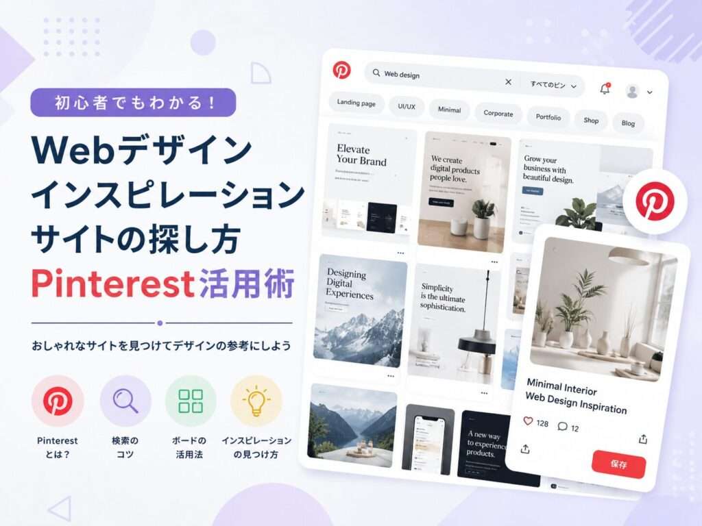 Webページデザイン完全ガイド〜Pinterestを活用したWebデザインの参考サイトの探し方〜